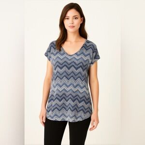 Maurice’s Chevron Patterned Blue Top